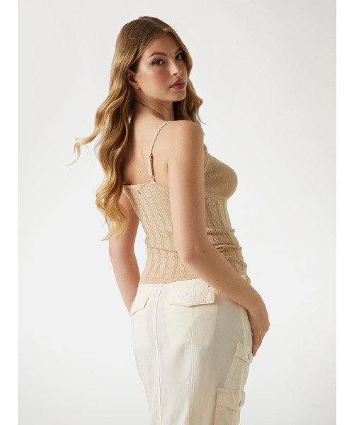 Guess（ゲス）の「SL Pointelle Reina Cami キャミソール（キャミソール・レディース・ベージュ/ライトイエロー・SMALL/MEDIUM/X-SMALL）」の10枚目の写真
