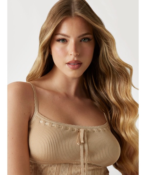 Guess（ゲス）の「SL Pointelle Reina Cami キャミソール（キャミソール・レディース・ベージュ/ライトイエロー・SMALL/MEDIUM/X-SMALL）」の12枚目の写真