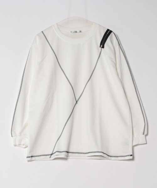 Asterellivi(アステレリビ)の「ロングTシャツカットソー(Tシャツ/カットソー・レディース・ブラック/ホワイト・FREE)」の8枚目の写真