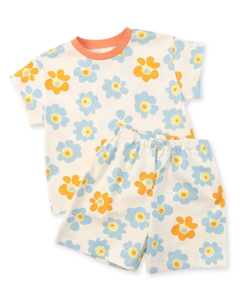 BREEZE（ブリーズ）の「【WEB限定/ジュニア対応】総柄かぶり 半袖パジャマ（ルームウェア/パジャマ・キッズ・ベージュ/アイボリー/ブルー/パープル・100/90/80/140/130/120/110）」の15枚目の写真