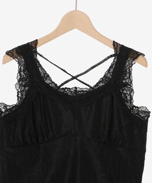 MAJESTIC LEGON（マジェスティックレゴン）の「レースクロスタンク（タンクトップ・レディース・オフホワイト/アイボリー/ブラック・MEDIUM）」の19枚目の写真