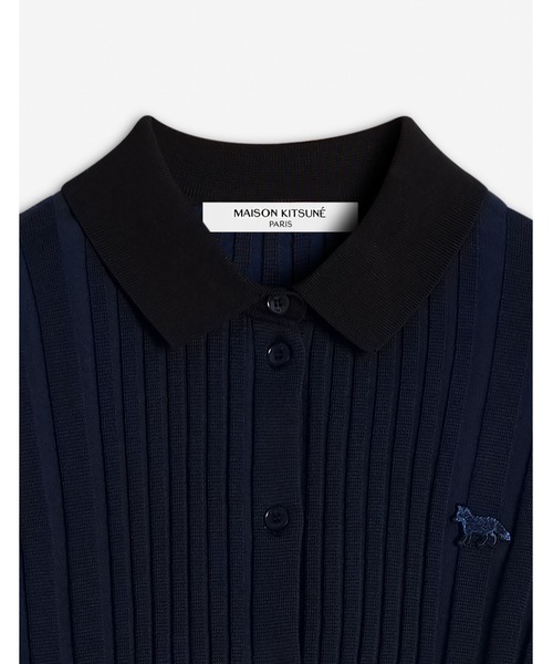 セール】BABY FOX PATCH PLEATED RIBBED CARDIGAN（カーディガン