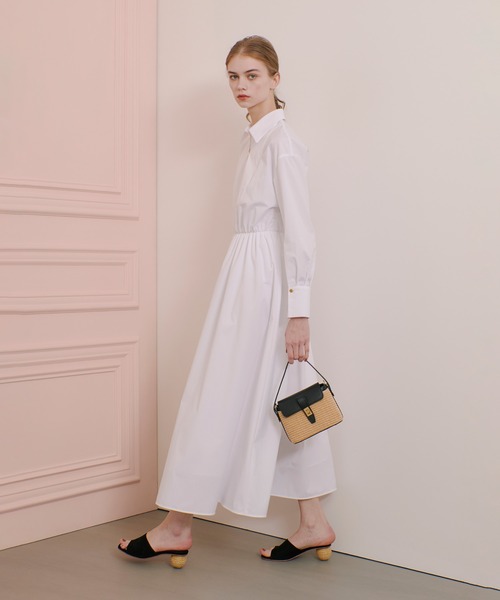 LOULOU WILLOUGHBY(ルルウィルビー)の「【LOULOU WILLOUGHBY】ボリュームギャザーシャツワンピース(ワンピース・レディース・ホワイト/グリーン/ブラック・1/2)」の21枚目の写真