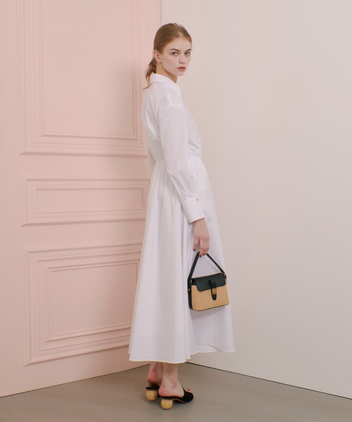 LOULOU WILLOUGHBY(ルルウィルビー)の「【LOULOU WILLOUGHBY】ボリュームギャザーシャツワンピース(ワンピース・レディース・ホワイト/グリーン/ブラック・1/2)」の15枚目の写真