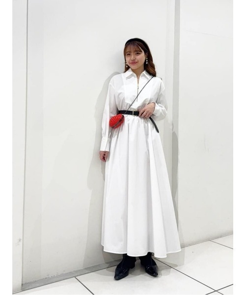 LOULOU WILLOUGHBY(ルルウィルビー)の「【LOULOU WILLOUGHBY】ボリュームギャザーシャツワンピース(ワンピース・レディース・ホワイト/グリーン/ブラック・1/2)」の22枚目の写真