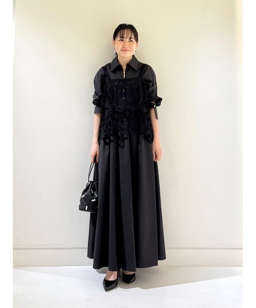 セール】【LOULOU WILLOUGHBY】ボリュームギャザーシャツワンピース