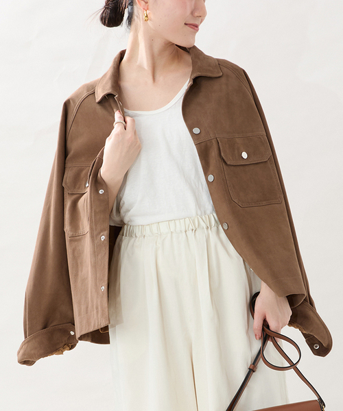CINQUANTA(チンクアンタ)の「CINQUANTA チンクアンタ Blouson P560(その他アウター・レディース・ライトグレー・SMALL/MEDIUM)」の4枚目の写真
