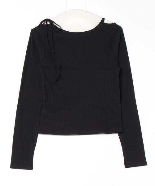 LOWRYS FARM（ローリーズファーム）の「ネックリボンロングスリーブ　 290055（Tシャツ/カットソー・レディース・アイボリー/ブルー系その他/ブラック・FREE）」の21枚目の写真