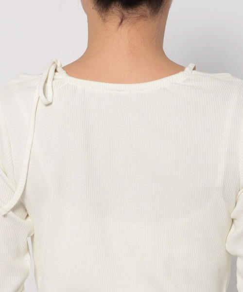 LOWRYS FARM（ローリーズファーム）の「ネックリボンロングスリーブ　 290055（Tシャツ/カットソー・レディース・アイボリー/ブルー系その他/ブラック・FREE）」の17枚目の写真