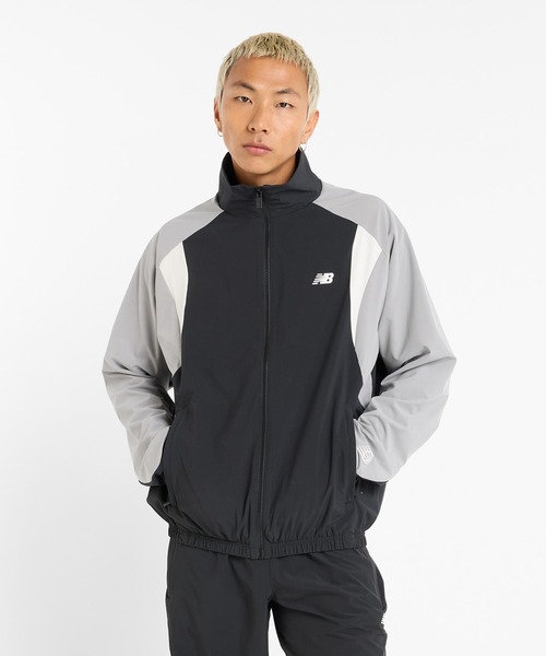 New Balance ブラック ジャケット Black Out ジャガードトラックニットジャケット／サッカー
