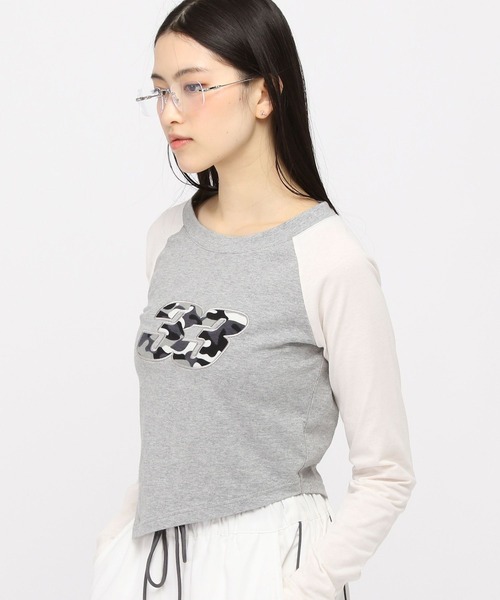 3.3 Field Trip （3.3フィールドトリップ）の「3.3 Field Trip／裾アシメラグランロングスリーブ（Tシャツ/カットソー・レディース・チャコール/アイボリー/グレー・FREE）」の13枚目の写真