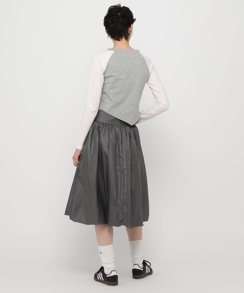 3.3 Field Trip （3.3フィールドトリップ）の「3.3 Field Trip／裾アシメラグランロングスリーブ（Tシャツ/カットソー・レディース・チャコール/アイボリー/グレー・FREE）」の16枚目の写真