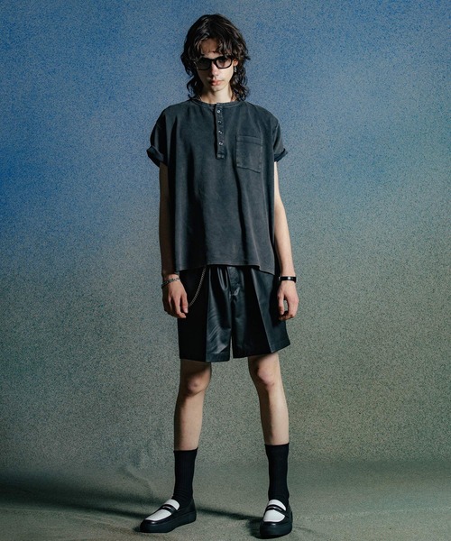 CRIMIE(クライミー)の「VINTAGE USED EDDIE SHORT LENGTH HENRY NECK T SHIRT(Tシャツ/カットソー・メンズ・ブラック・XXL/XL/L/M/S)」の9枚目の写真