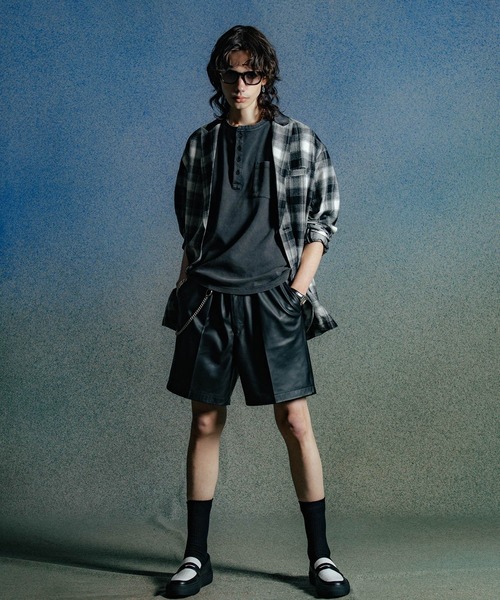 CRIMIE(クライミー)の「VINTAGE USED EDDIE SHORT LENGTH HENRY NECK T SHIRT(Tシャツ/カットソー・メンズ・ブラック・XXL/XL/L/M/S)」の3枚目の写真