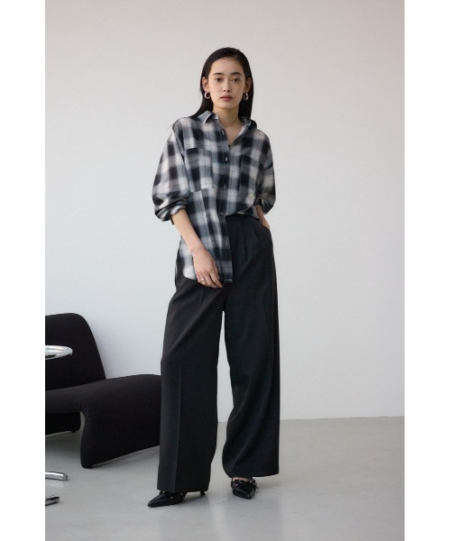 AZUL by moussy(アズールバイマウジー)の「オンブレチェックライトシャツ(シャツ/ブラウス・レディース・ブラック系その他/ブルー系その他/グリーン系その他2・FREE)」の9枚目の写真