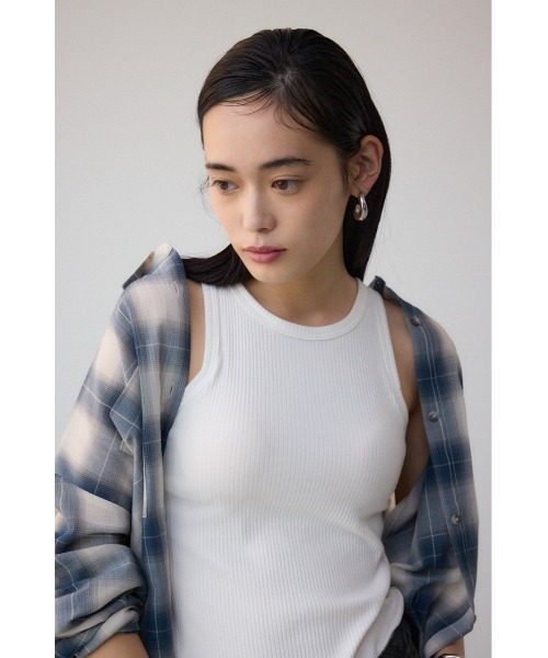 AZUL by moussy(アズールバイマウジー)の「オンブレチェックライトシャツ(シャツ/ブラウス・レディース・ブラック系その他/ブルー系その他/グリーン系その他2・FREE)」の20枚目の写真