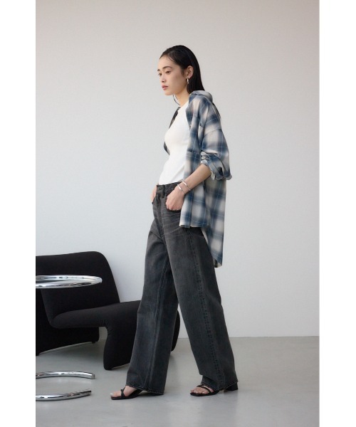 AZUL by moussy(アズールバイマウジー)の「オンブレチェックライトシャツ(シャツ/ブラウス・レディース・ブラック系その他/ブルー系その他/グリーン系その他2・FREE)」の18枚目の写真