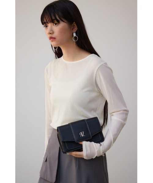 AZUL by moussy(アズールバイマウジー)の「AZモチーフウォレットバッグ(ショルダーバッグ・レディース・アイボリー/ブラック/ライム・FREE)」の16枚目の写真