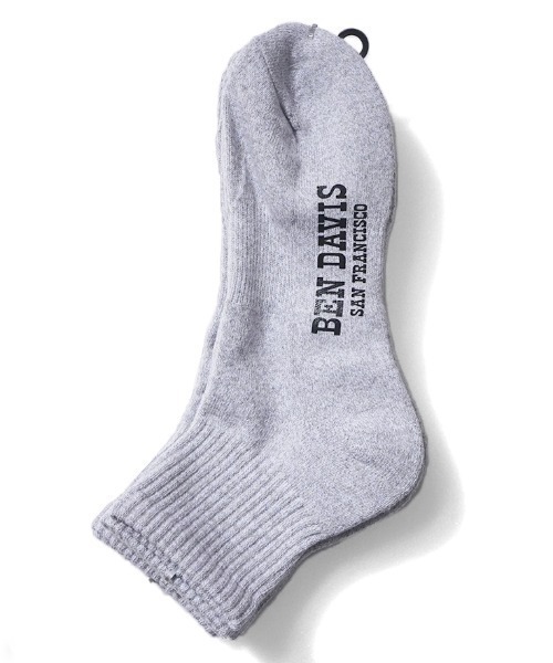 BEN DAVIS（ベンデイビス）の「《BEN DAVIS》ロゴプリント 3P ソックス（ソックス/靴下・メンズ・ホワイト/ヘザーグレー/ブラック・FREE）」の6枚目の写真