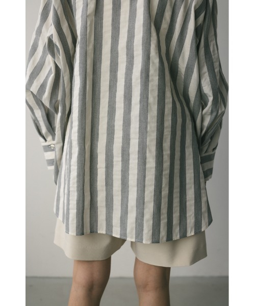 STYLEMIXER（スタイルミキサー）の「ストライプオーバーシャツ（シャツ/ブラウス・レディース・ライトグレー/ブラック・FREE）」の21枚目の写真