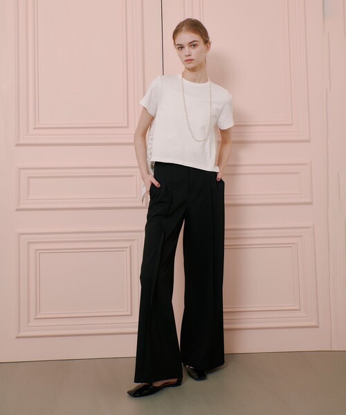 LOULOU WILLOUGHBY＊レースドッキングプルオーバートップス LOULOU WILLOUGHBY】レースドッキングプルオーバーブラウス（T