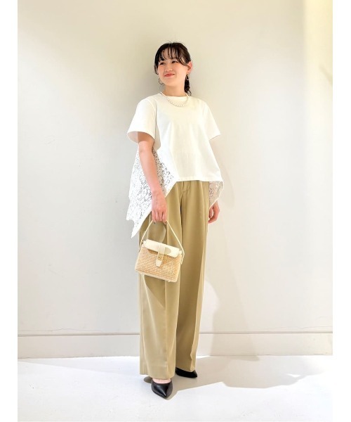 LOULOU WILLOUGHBY】レースドッキングプルオーバーブラウス（T