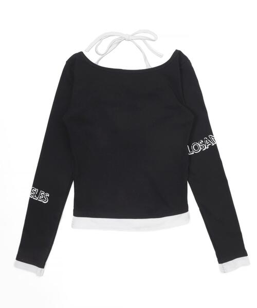 dispark(ディスパーク)の「DISPARK/グラフィックキャミレイヤードトップス(Tシャツ/カットソー・レディース・ブラック/ホワイト・FREE)」の13枚目の写真