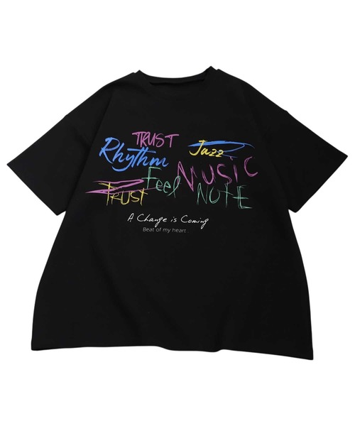 antiqua(アンティカ)の「アートプリントTシャツ(Tシャツ/カットソー・レディース・ブラック/杢グレー・ONE SIZE)」の12枚目の写真