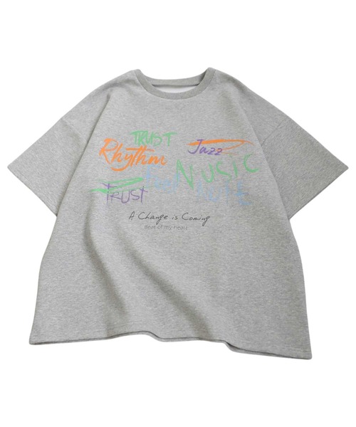 antiqua(アンティカ)の「アートプリントTシャツ(Tシャツ/カットソー・レディース・ブラック/杢グレー・ONE SIZE)」の13枚目の写真