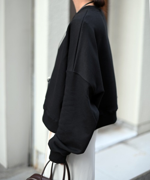 Marient（マリエント）の「クロップドオーバースウェットPO（スウェット・レディース・ライトグレー・FREE）」の5枚目の写真