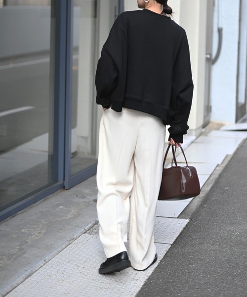 Marient（マリエント）の「クロップドオーバースウェットPO（スウェット・レディース・ライトグレー・FREE）」の10枚目の写真