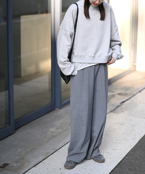 Marient（マリエント）の「クロップドオーバースウェットPO（スウェット・レディース・ライトグレー・FREE）」の17枚目の写真