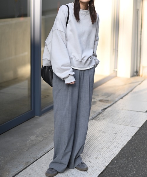 Marient（マリエント）の「クロップドオーバースウェットPO（スウェット・レディース・ライトグレー・FREE）」の20枚目の写真