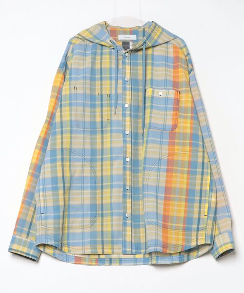 FACETASM(ファセッタズム)の「FACETASM/ファセッタズム/MADRAS CHECK HOODED SHIRT(シャツ/ブラウス・メンズ・イエロー/ピンク・4/5)」の5枚目の写真