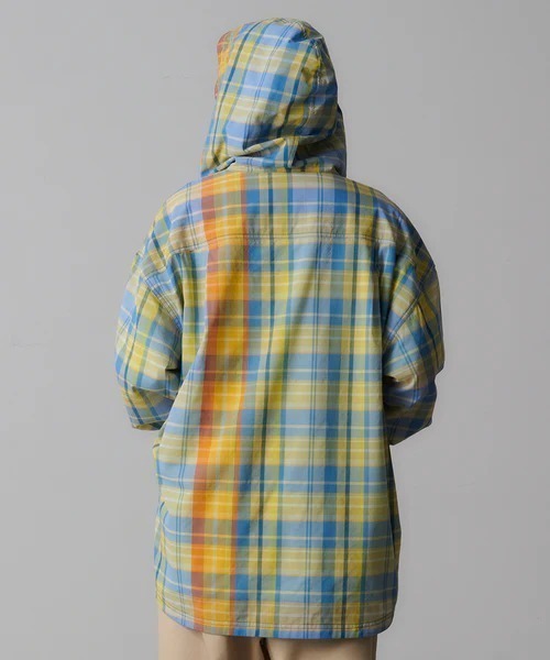 FACETASM(ファセッタズム)の「FACETASM/ファセッタズム/MADRAS CHECK HOODED SHIRT(シャツ/ブラウス・メンズ・イエロー/ピンク・4/5)」の4枚目の写真