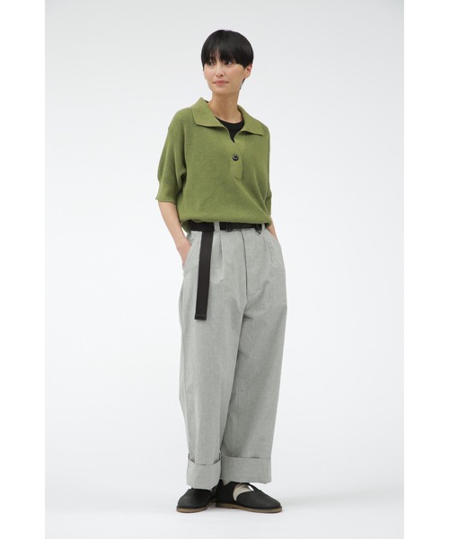 JAN MAYEN/ベスト/40/ポリエステル/CML/無地 セール】OVERDYE MELANGE COTTON LINEN（その他パンツ）｜MHL