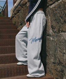 Lilamusant（リラミュゾン）の「【Lilamusant(リラミュゾン)】エンブロイダリーワイドスウェット ロゴ 刺繍 韓国ストリート Y2K（スウェットパンツ）」