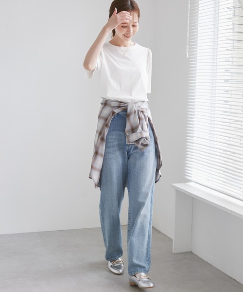 セール】【UVカット・接触冷感】70シルケットパフスリーブトップス（T