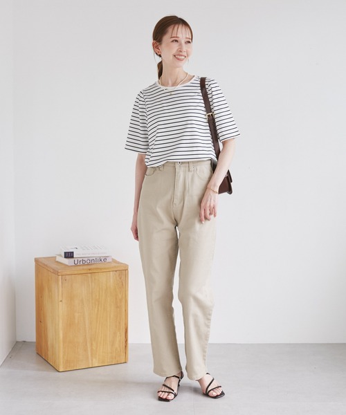 ROPE' PICNIC(ロペピクニック)の「【UVカット・接触冷感】70シルケットパフスリーブトップス(Tシャツ/カットソー・レディース・ブラック/ホワイト/オフホワイト/ブルー・38)」の10枚目の写真