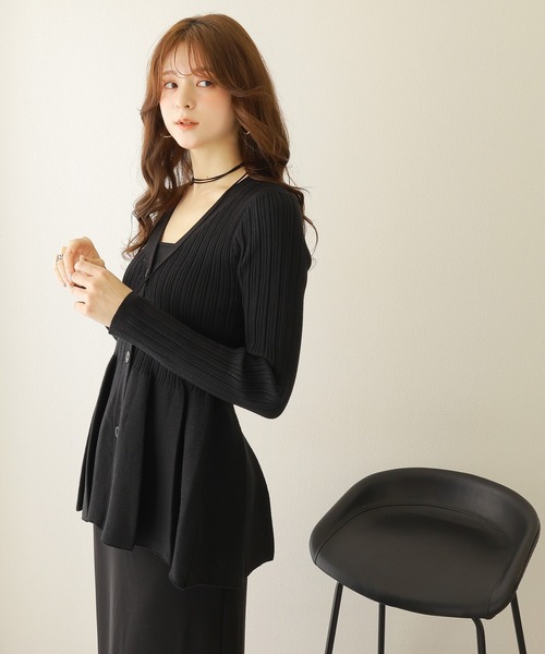 カーディガン BLOCKING PEPLUM KT CD レディース KU4614EW09782_5_l.jpg