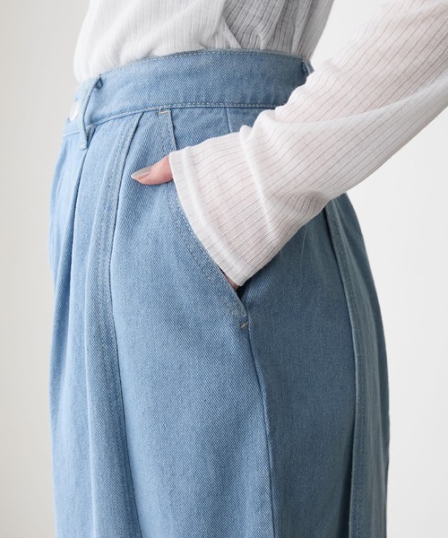 forksy.(フォルクシー)の「【forksy.】カットアウト ドッキング ワイドデニムパンツ(デニムパンツ・レディース・グレー/ブルー・M/L)」の16枚目の写真