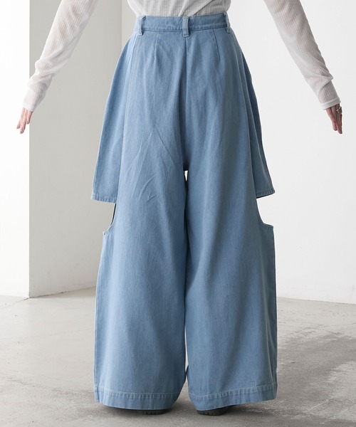 forksy.(フォルクシー)の「【forksy.】カットアウト ドッキング ワイドデニムパンツ(デニムパンツ・レディース・グレー/ブルー・M/L)」の19枚目の写真