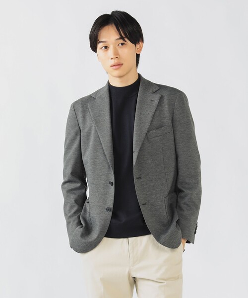 ニットハニカム 3ボタン ジャケット（S～XXL）（テーラード
