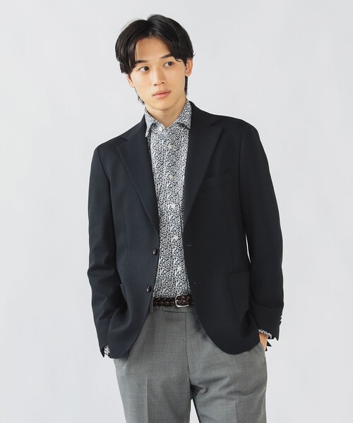 セール】ニットハニカム 3ボタン ジャケット（S～XXL）【ストレッチ