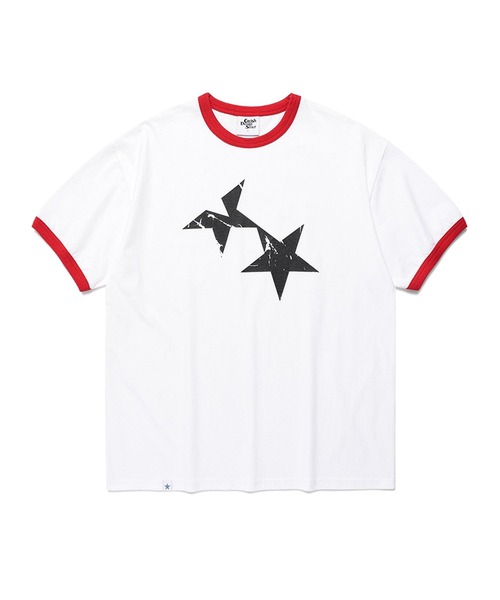 Cavish（カビシ）の「★K-POPアイドル着用【UNISEX】CAVISH／ツインスターリンガーT（Tシャツ/カットソー・レディース・グレー/ホワイト/ボルドー・MEDIUM/LARGE/SMALL）」の18枚目の写真