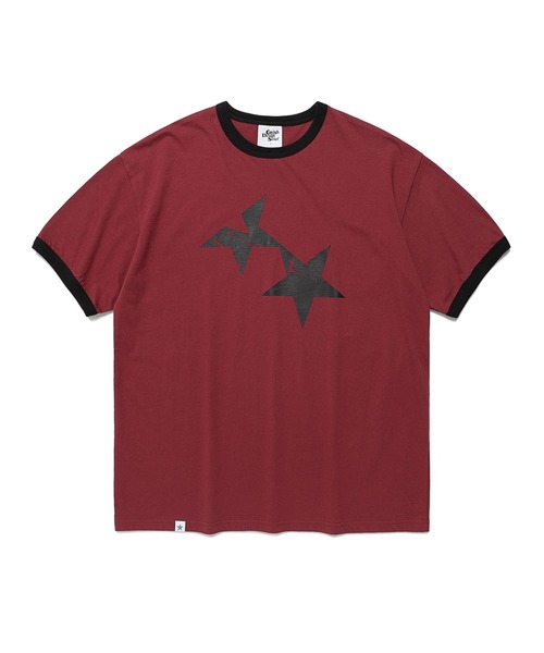 Cavish（カビシ）の「★K-POPアイドル着用【UNISEX】CAVISH／ツインスターリンガーT（Tシャツ/カットソー・レディース・グレー/ホワイト/ボルドー・MEDIUM/LARGE/SMALL）」の14枚目の写真