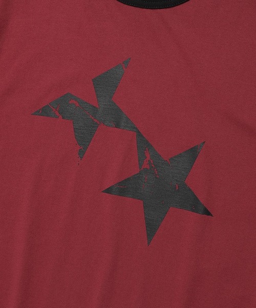 Cavish（カビシ）の「★K-POPアイドル着用【UNISEX】CAVISH／ツインスターリンガーT（Tシャツ/カットソー・レディース・グレー/ホワイト/ボルドー・MEDIUM/LARGE/SMALL）」の11枚目の写真