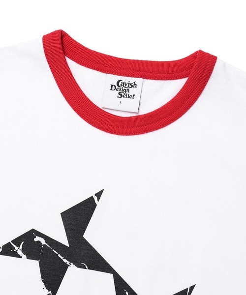 Cavish（カビシ）の「★K-POPアイドル着用【UNISEX】CAVISH／ツインスターリンガーT（Tシャツ/カットソー・レディース・グレー/ホワイト/ボルドー・MEDIUM/LARGE/SMALL）」の9枚目の写真