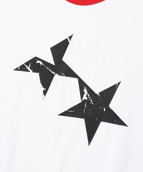 Cavish（カビシ）の「★K-POPアイドル着用【UNISEX】CAVISH／ツインスターリンガーT（Tシャツ/カットソー・レディース・グレー/ホワイト/ボルドー・MEDIUM/LARGE/SMALL）」の8枚目の写真