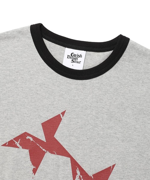 Cavish（カビシ）の「★K-POPアイドル着用【UNISEX】CAVISH／ツインスターリンガーT（Tシャツ/カットソー・レディース・グレー/ホワイト/ボルドー・MEDIUM/LARGE/SMALL）」の6枚目の写真